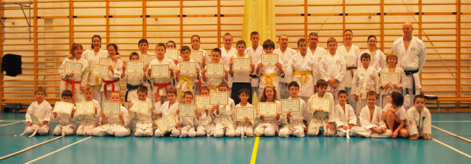 SZAC KSE - Csoportk�p a kyu vizsga ut�n